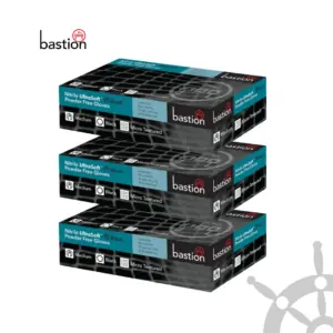 Bastion Premium Nitrile Powder Free Gloves Black