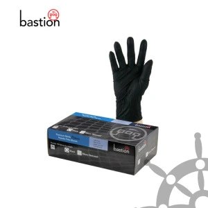 Bastion Premium Nitrile Powder Free Gloves Black