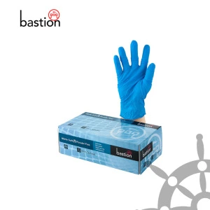 Bastion Nitrile Soft Powder Free Gloves Blue