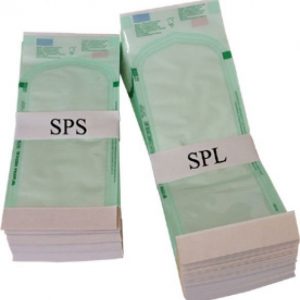 Self sealing sterilising pouches