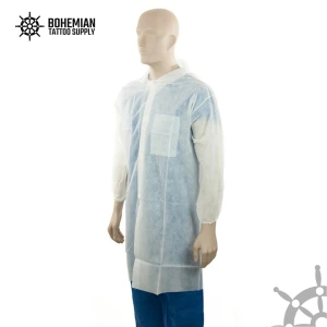 Bastion Polypropylene Labcoat with Pocket White