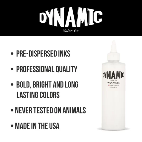 Dynamic WD1 White Ink 8oz - Image 2