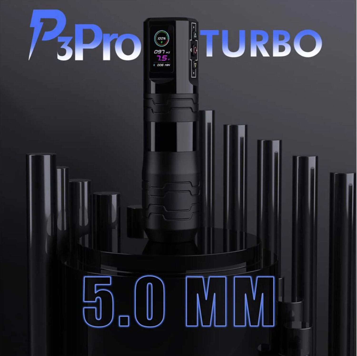 EZ - P3 Pro Turbo Wireless Tattoo Machine - Black - Image 3