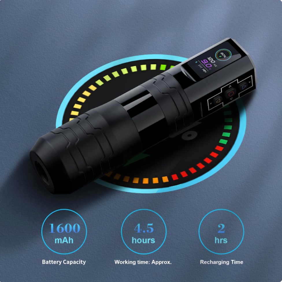 EZ - P3 Pro Turbo Wireless Tattoo Machine - Black - Image 2